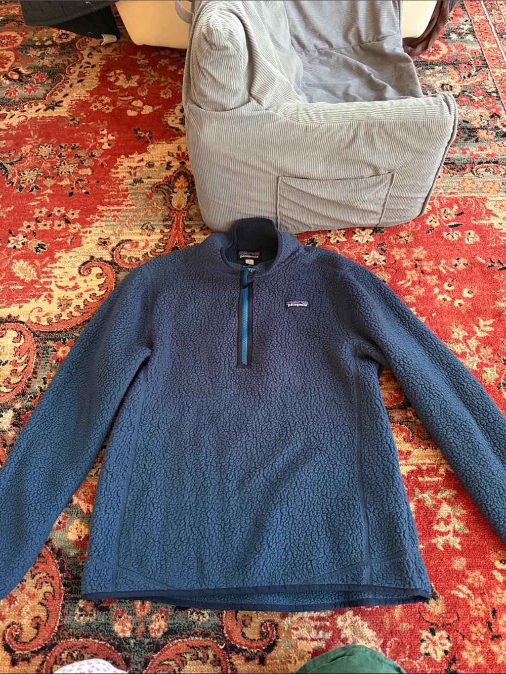 Patagonia Blue Half-Zip Lightweight Sherpa Pullover